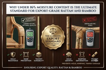 Why Under 16% Moisture Content Is the Ultimate Standard for Export-Grade Rattan and Bamboo